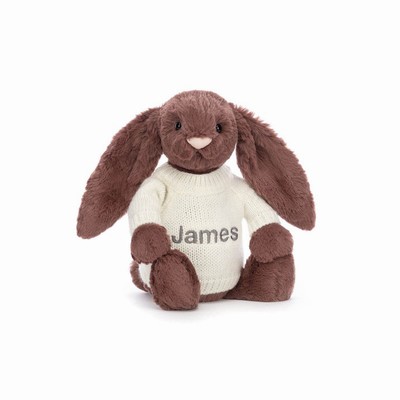 Jellycat Bashful Fudge Konijn with Cream Jumper | WB2896705